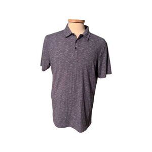Robert Barakett Large Heather Blue Men's Polo Short Sleeve Shirt